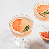 grapefruit drink with garnish