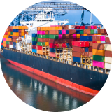 ship carrying containers
